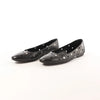 Hermès Serie Button Punching Sack Leather Ballet Flats un Black, Size 38 EU Secondhand