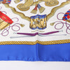 Hermès Carré 90 "LES TAMBOURS" Silk handkerchief in Blue Secondhand