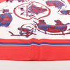Hermès Carré 90 "Ex Libris" Silk handkerchief in Red Secondhand