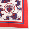 Hermès Carré 90 "Ex Libris" Silk handkerchief in Red Secondhand