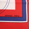 Hermès Carré 90 "Ex Libris" Silk handkerchief in Red Secondhand