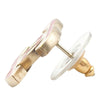 Chanel CC Brass Enamel Striped Earrings Secondhand