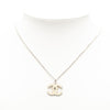 Chanel Silver Plated Enamel CC Pendant Necklace Secondhand