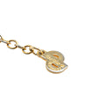 Dior Gold Plated Logo Crystal Pendant Necklace Secondhand