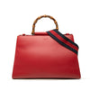 Gucci Medium Calfskin Bamboo Nymphaea Satchel Secondhand