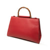 Gucci Medium Calfskin Bamboo Nymphaea Satchel Secondhand