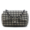 Chanel Mini Rectangular Tweed and Ribbon Logo Single Flap Secondhand