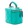 Secondhand Chanel Mini CC Quilted Lambskin Top Handle Vanity Case With Chain