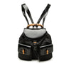 Gucci Large Nylon Bamboo Drawstring Backpack Secondhand