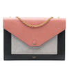 Celine Tricolor Leather and Suede Pocket Envelope Wallet on Chain Secondhand