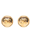 Chanel CC Gold Plated Round Clip on Earrings Secondhand