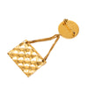 Chanel CC Gold Plated Quilted Flap Bag Brooch Secondhand