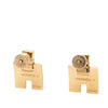 Hermès Gold Plated Enamel Eileen Push Back Earrings Secondhand