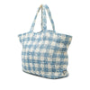 Prada Large Raffia Effect Crochet Embroidered Logo Tote Secondhand