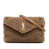 Secondhand Saint Laurent Small Shearling Loulou Puffer Shoulder Bag