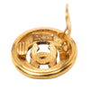 Chanel CC Gold Plated Round Clip on Earrings Secondhand