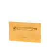 Chanel Gold Plated Logo Plate Brooch Secondhand