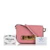 Prada Glace Calf Studded Etiquette Crossbody Secondhand