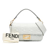 Fendi Zucca Embossed Leather Baguette Satchel Secondhand