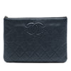 Chanel Medium CC Quilted Caviar O Case Clutch Secondhand