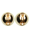Chanel CC Resin and Gold Plated Clip On Earrings Secondhand