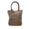 Fendi Zucchino Canvas Chef Front Pocket Shopping Tote Secondhand