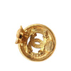 Chanel CC Gold Plated Round Clip On Earrings Secondhand