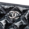 Chanel Small Quilted Crinkled Patent O Case Clutch Secondhand