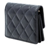 Chanel Quilted Lambskin Camellia Bow Card Holder On Chain Secondhand