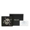 Prada Tessuto Patchwork Skull Pierced Bifold Wallet Secondhand