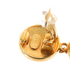 Chanel CC Gold Plated Faux Pearl Drop Clip On Earrings Secondhand