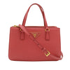 Prada Mini Saffiano Lux Galleria Double Zip Satchel Secondhand