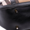 Burberry Small Leather Trimmed House Check Canvas Bridle Orchard Satchel Secondhand