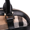 Burberry Small Leather Trimmed House Check Canvas Bridle Orchard Satchel Secondhand