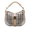 Burberry Smoke Check Coated Canvas Bartow Hobo Secondhand