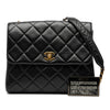Chanel Small Square Quilted Lambskin Straight Single Flap Secondhand