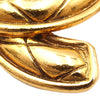 Chanel Gold Plated CC Quilted Brooch Secondhand