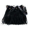 Saint Laurent Small Suede Emmanuelle Fringe Bucket Bag Secondhand