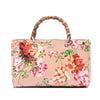 Gucci Medium Calfskin Blooms Bamboo Shopper Satchel Secondhand