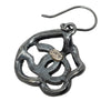 Chanel CC Brass Camellia Strass Hook Earrings Secondhand