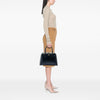 Prada Bicolor Saffiano Vernice Pyramid Frame Handbag Secondhand