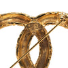 Chanel Gold Plated CC Logo Tassel Lava Fringe Brooch Secondhand