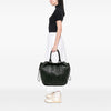 Miu Miu Nappa Striped Patchwork Shopper Travel Bag Secondhand