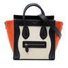 Celine Nano Tricolor Canvas and Leather Luggage Tote Secondhand