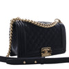 Chanel Old Medium Quilted Caviar Boy Flap Secondhand
