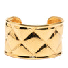 Secondhand Chanel Gold Plated Quilted Cuff Bracelet