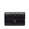 Chanel Medium CC Classic Quilted Caviar Trifold Flap Wallet Secondhand