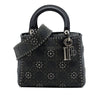 Dior Medium Calfskin Cannage Embossed Flower Studded Supple Lady Dior Secondhand