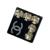 Chanel CC Resin Rhinestone Square Clip On Earrings Secondhand