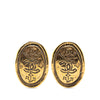 Secondhand Chanel Gold Plated CC Crown Clip On Earrings